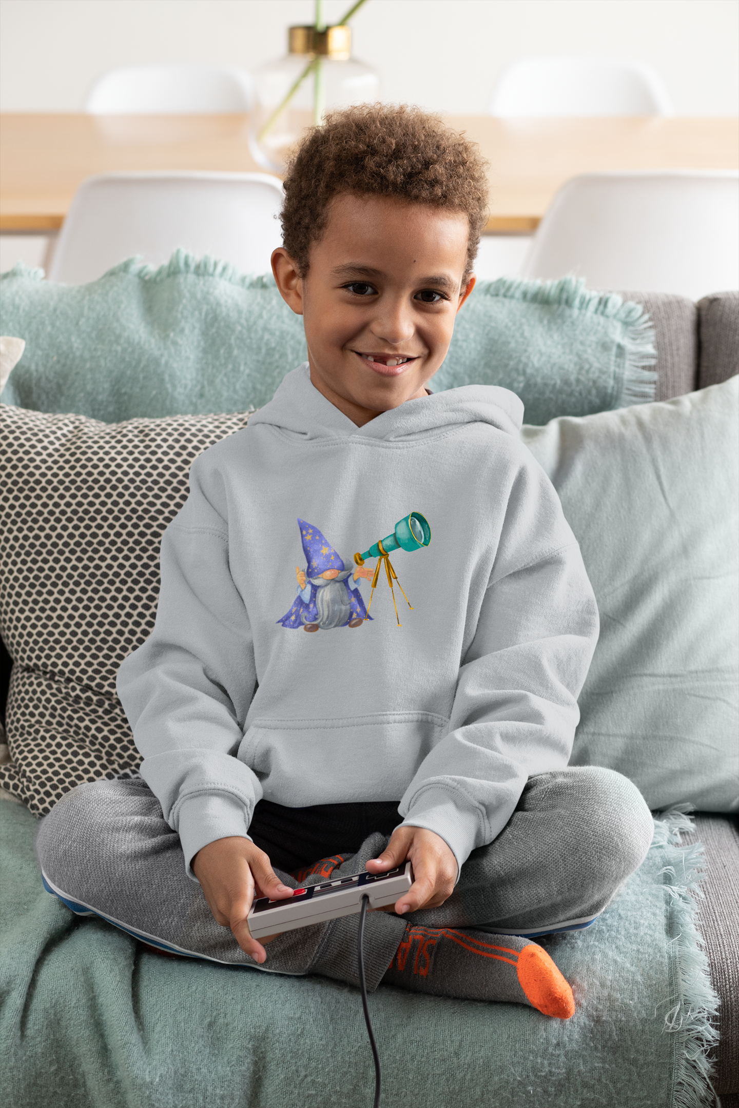 Kids Hoodie – Wizard & Telescope