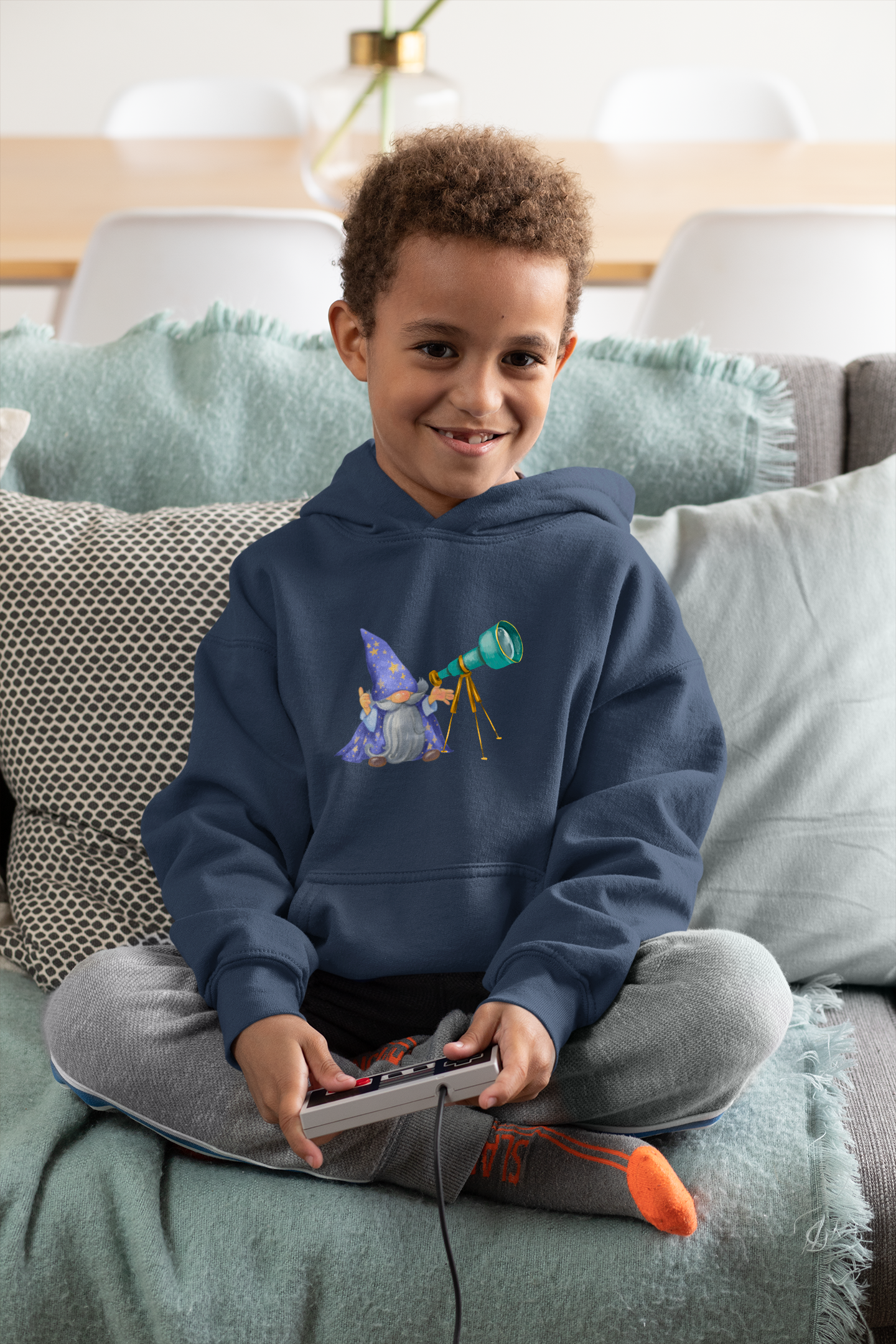 Kids Hoodie – Wizard & Telescope