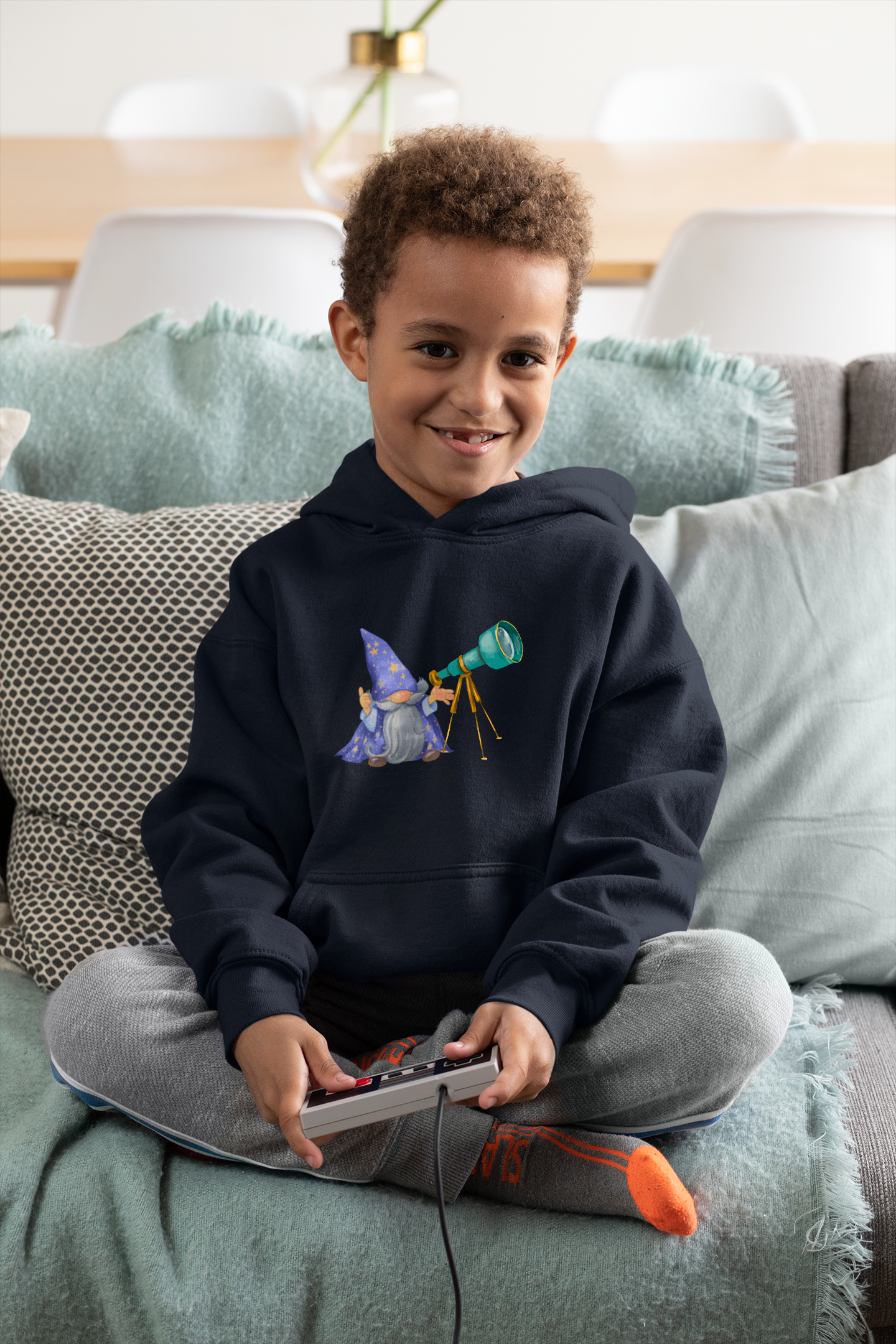 Kids Hoodie – Wizard & Telescope