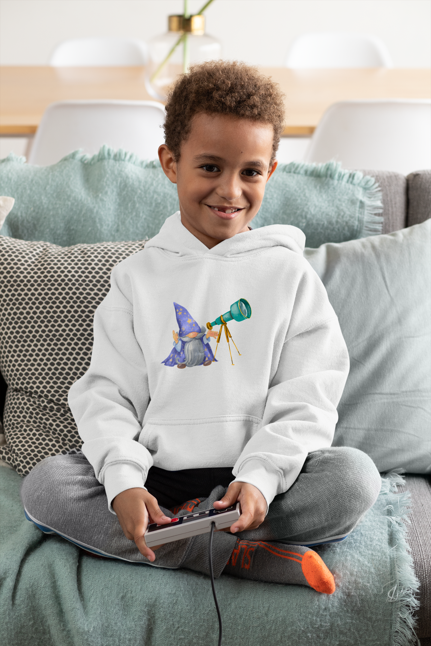 Kids Hoodie – Wizard & Telescope