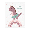 Kinderzimmer Poster – Dino Girl | I Am Unique
