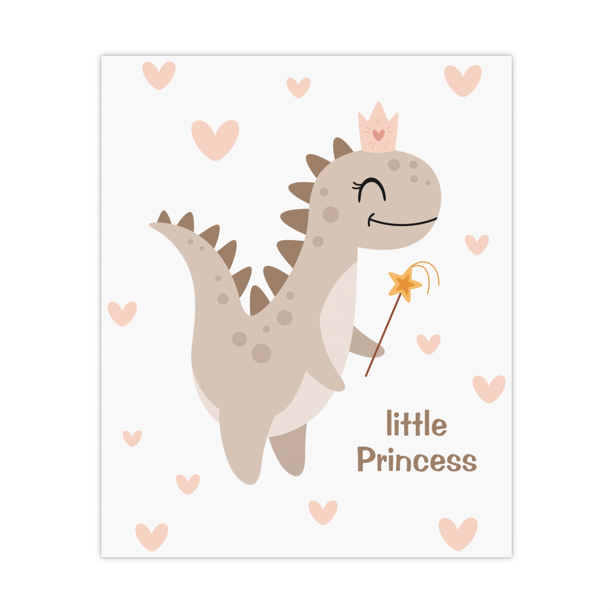 Kinderzimmer Poster – Dino Girl | Little Princess
