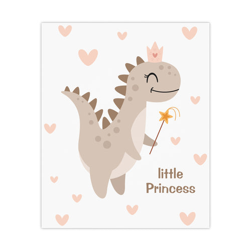 Kinderzimmer Poster – Dino Girl | Little Princess
