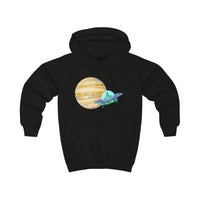 Kids Hoodie – Saturn & UFO (Aquarell, Unisex, 2XS–S)