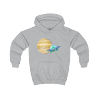 Kids Hoodie – Saturn & UFO (Aquarell, Unisex, 2XS–S)