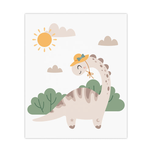 Kinderzimmer Poster – Dino Girl | Sunny Dino