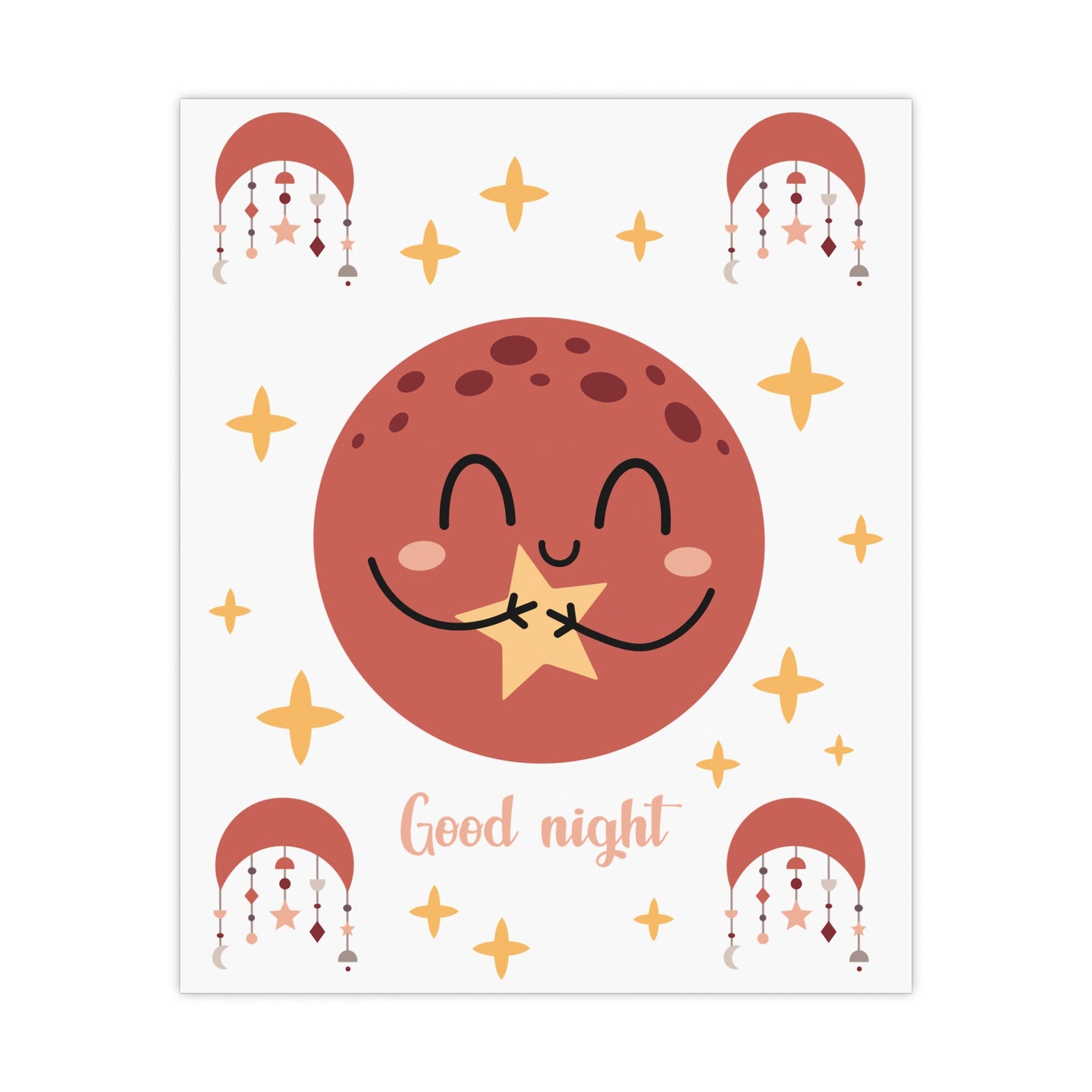 Kupfer Good night Poster - Boho Baby Poster
