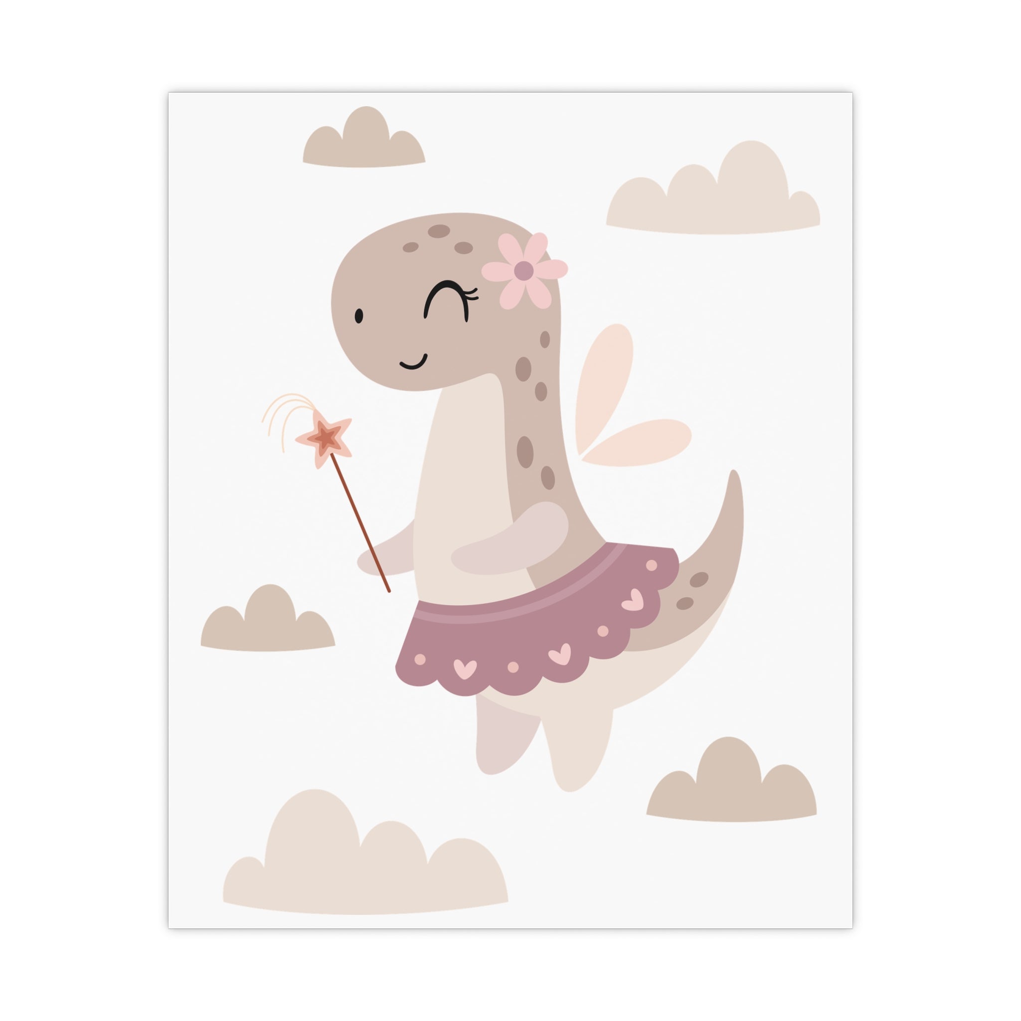 Kinderzimmer Poster – Dino Girl | Fairy Dino