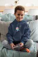 Kinder Hoodie „Aquarell Astronaut“ in New French Navy – Unisex, 80 % Baumwolle, Größen 2XS–S, Mommy’s Hero