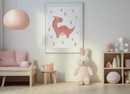 Kinderzimmer Poster – Dino Girl | Dino Footprints