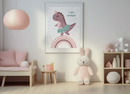 Kinderzimmer Poster – Dino Girl | I Am Unique