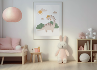 Kinderzimmer Poster – Dino Girl | Sunny Dino