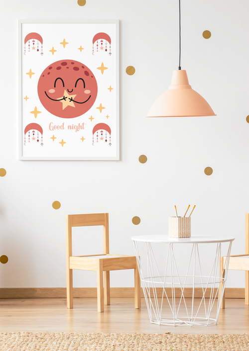Kupfer Good night Poster - Boho Baby Poster