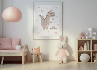 Kinderzimmer Poster – Dino Girl | Little Princess