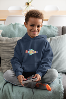 Kinder Hoodie Rakete in New French Navy – Unisex, 80 % Baumwolle, Größen 2XS–S, Mommy’s Hero