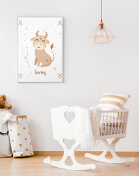 Kinderzimmer-Poster Sternzeichen Stier im Rahmen an der Wand – Mommy’s Hero