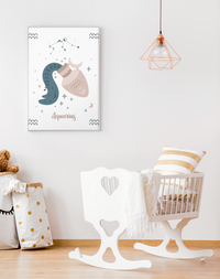 Kinderzimmer-Poster Sternzeichen Wassermann im Rahmen an der Wand – Mommy’s Hero
