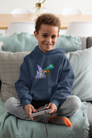 Kinder Hoodie Zauberer in New French Navy – Unisex, 80 % Baumwolle, Größen 2XS–S, Mommy’s Hero